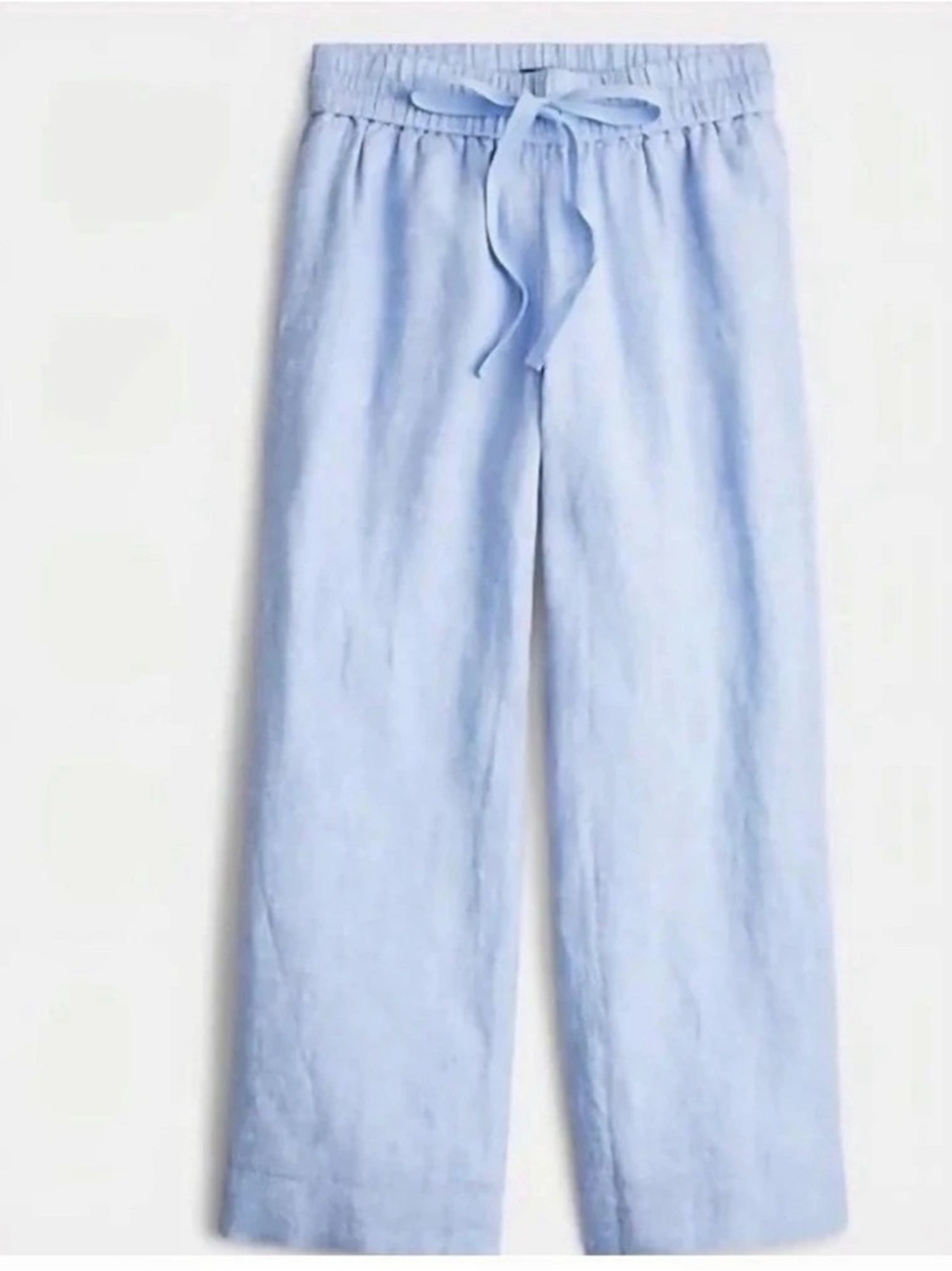 J CREW Wide-leg Seaside Pants in linen Chambray Blue